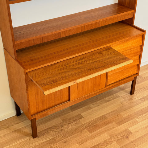 Swedish bookshelf in teak wood