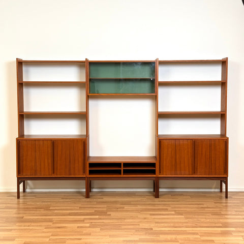 Bookshelf system in teak, 6 sections, 1950s-60s, Sweden - Beyo Vintage