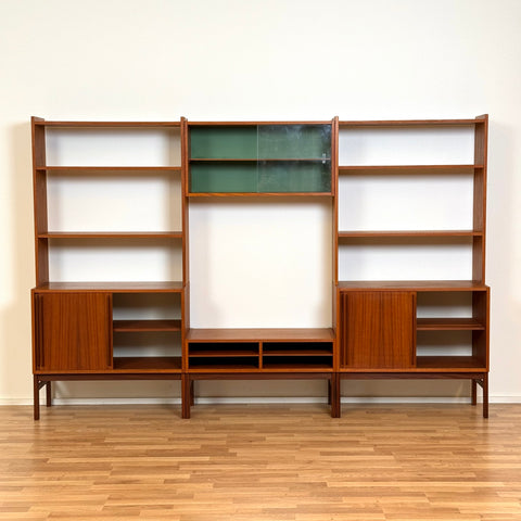 Bookshelf system in teak, 6 sections, 1950s-60s, Sweden - Beyo Vintage