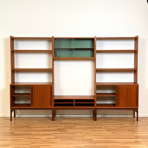 Bookshelf system in teak, 6 sections, 1950s-60s, Sweden - Beyo Vintage