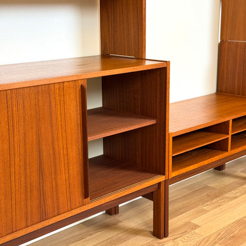 Bookshelf system in teak, 6 sections, 1950s-60s, Sweden - Beyo Vintage