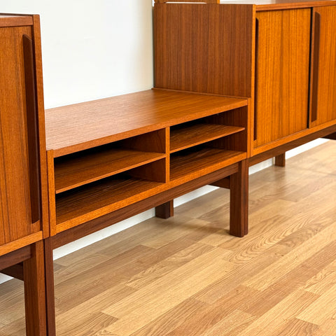 Bookshelf system in teak, 6 sections, 1950s-60s, Sweden - Beyo Vintage