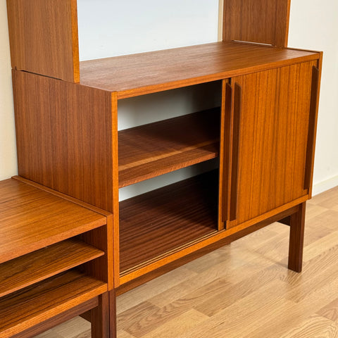 Bookshelf system in teak, 6 sections, 1950s-60s, Sweden - Beyo Vintage