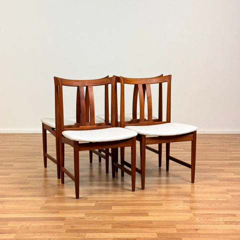 Set of 4 chairs made of solid teak, 1950s-60s,Sweden - Beyo Vintage