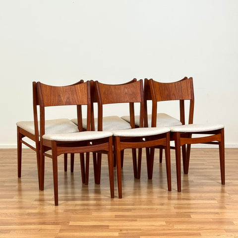 Swedish set of 6 dining chairs "Ole" in teak by IKEA