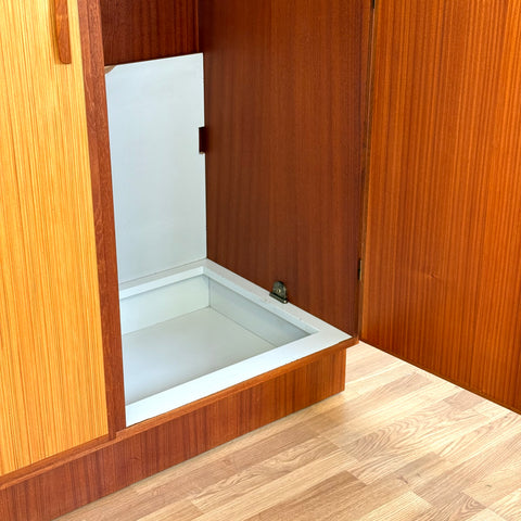 Unique large wardrobe in teak by Omann Jun A/S, 1960s-70s, Denmark - Beyo Vintage