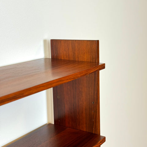 Wall unit / Shelving system in Santos rosewood, 1950s-60s, Sweden