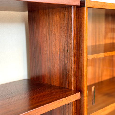 Wall unit / Shelving system in Santos rosewood, 1950s-60s, Sweden
