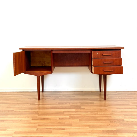 Writing desk in teak, 1950s-60s, Denmark - Beyo Vintage