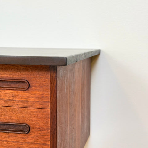 Writing desk in teak, 1950s-60s, Denmark - Beyo Vintage