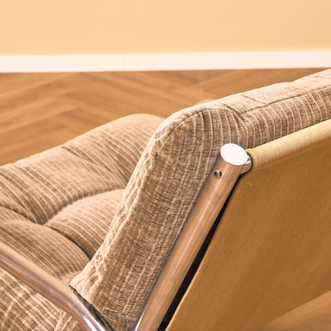 Swedish chrome armchair in chrome, model 'Rollo 2' by Karl-Olof Westberg for AB Boremöbler in Tibro