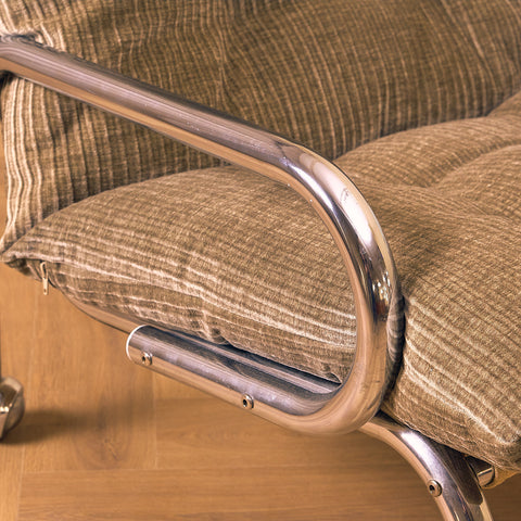 Swedish chrome armchair in chrome, model 'Rollo 2' by Karl-Olof Westberg for AB Boremöbler in Tibro