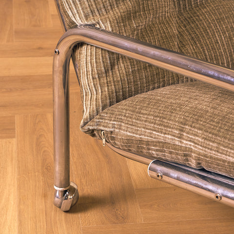 Swedish chrome armchair in chrome, model 'Rollo 2' by Karl-Olof Westberg for AB Boremöbler in Tibro