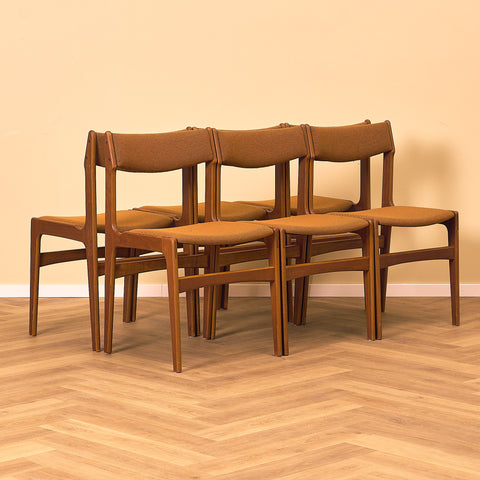 Danish set of 6 dining chairs by Erik Buch for Nova Stolefabrik