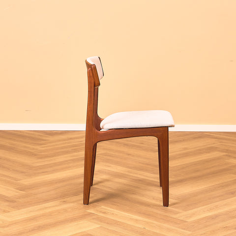 Danish dining chairs in teak, model 'Stol nr 4', by Thorsø Stole- och Møbelfabrik