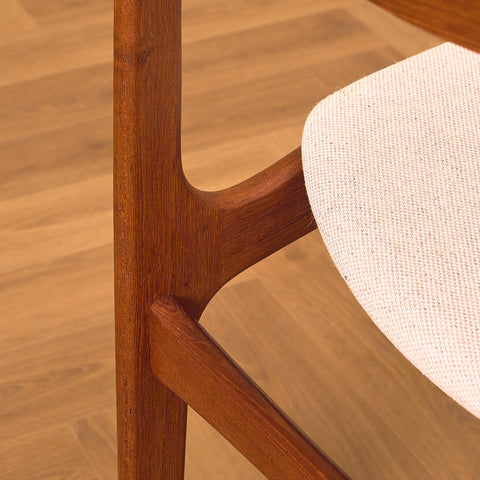 Danish dining chairs in teak, model 'Stol nr 4', by Thorsø Stole- och Møbelfabrik