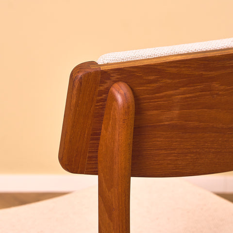 Danish dining chairs in teak, model 'Stol nr 4', by Thorsø Stole- och Møbelfabrik