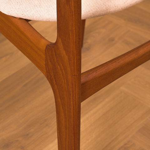 Danish dining chairs in teak, model 'Stol nr 4', by Thorsø Stole- och Møbelfabrik