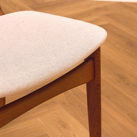 Danish dining chairs in teak, model 'Stol nr 4', by Thorsø Stole- och Møbelfabrik