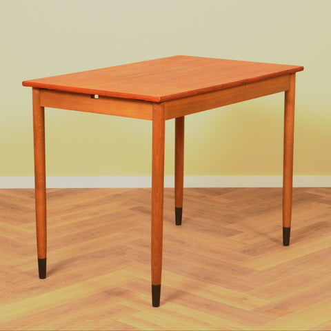 Swedish small dining table in teak & beech