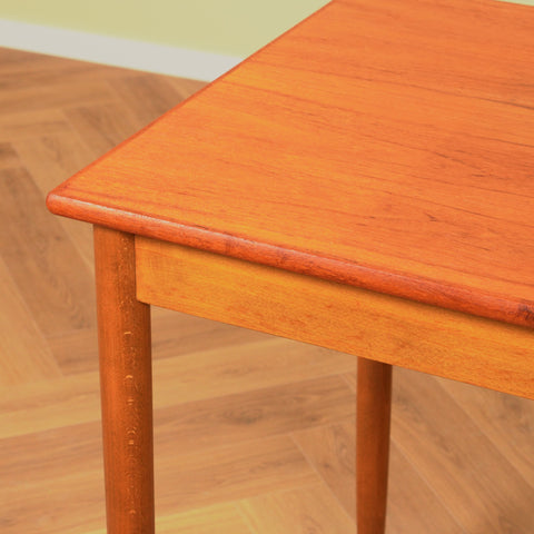 Swedish small dining table in teak & beech