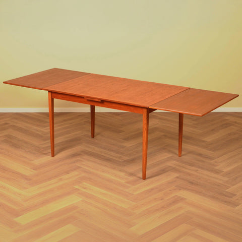 Swedish dining table in teak & oak