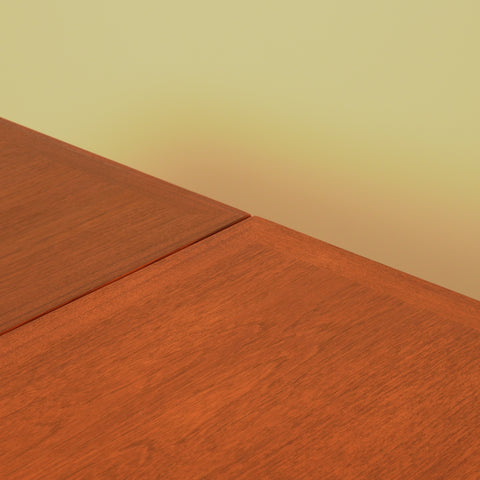 Swedish dining table in teak & oak