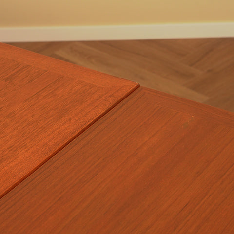 Swedish dining table in teak & oak