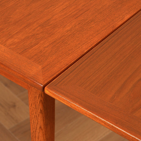 Swedish dining table in teak & oak