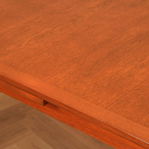 Swedish dining table in teak & oak